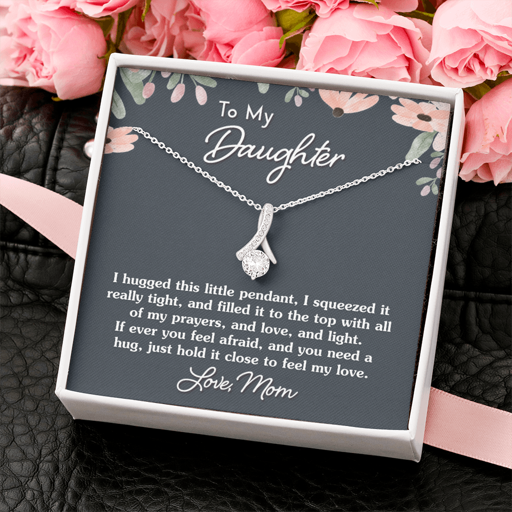 Gift for Daughter "I Hugged This Little Pendant" Necklace