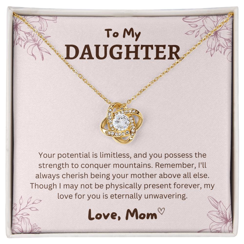 Gift For Daughter From Mom "Your Potential Is Limitless" Necklace