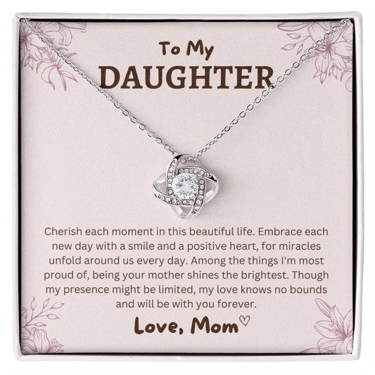 Gift For Daughter From Mom "Cherish Each Moment" Necklace