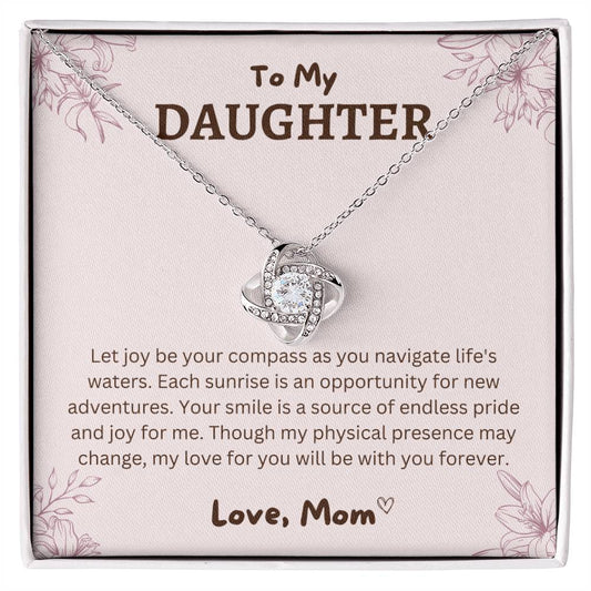 Gift For Daughter From Mom "Let Joy Be Your Compass" Necklace