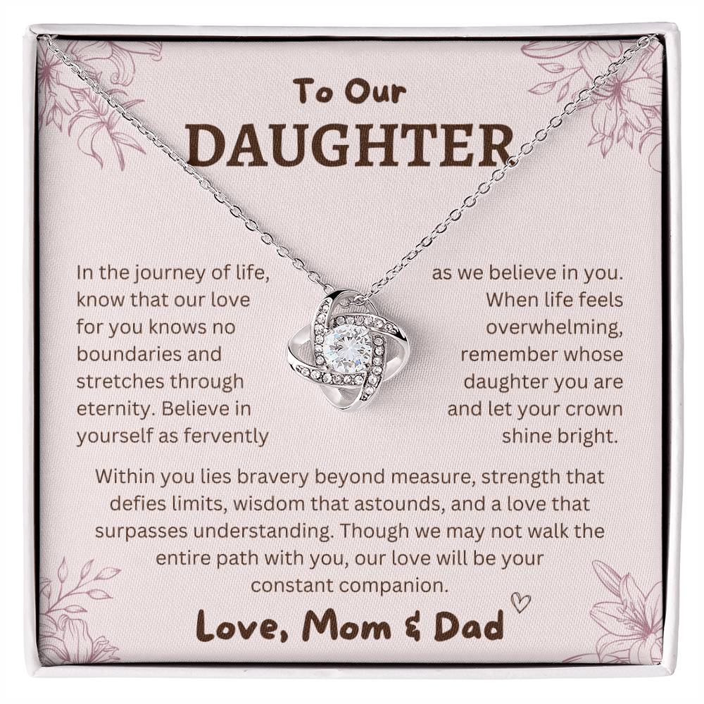 Gift For Daughter From Mom and Dad "In The Journey Of Life" Necklace
