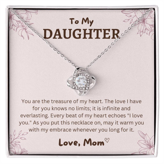 Gift For Daughter From Mom "You Are The Treasure Of My Heart" Necklace