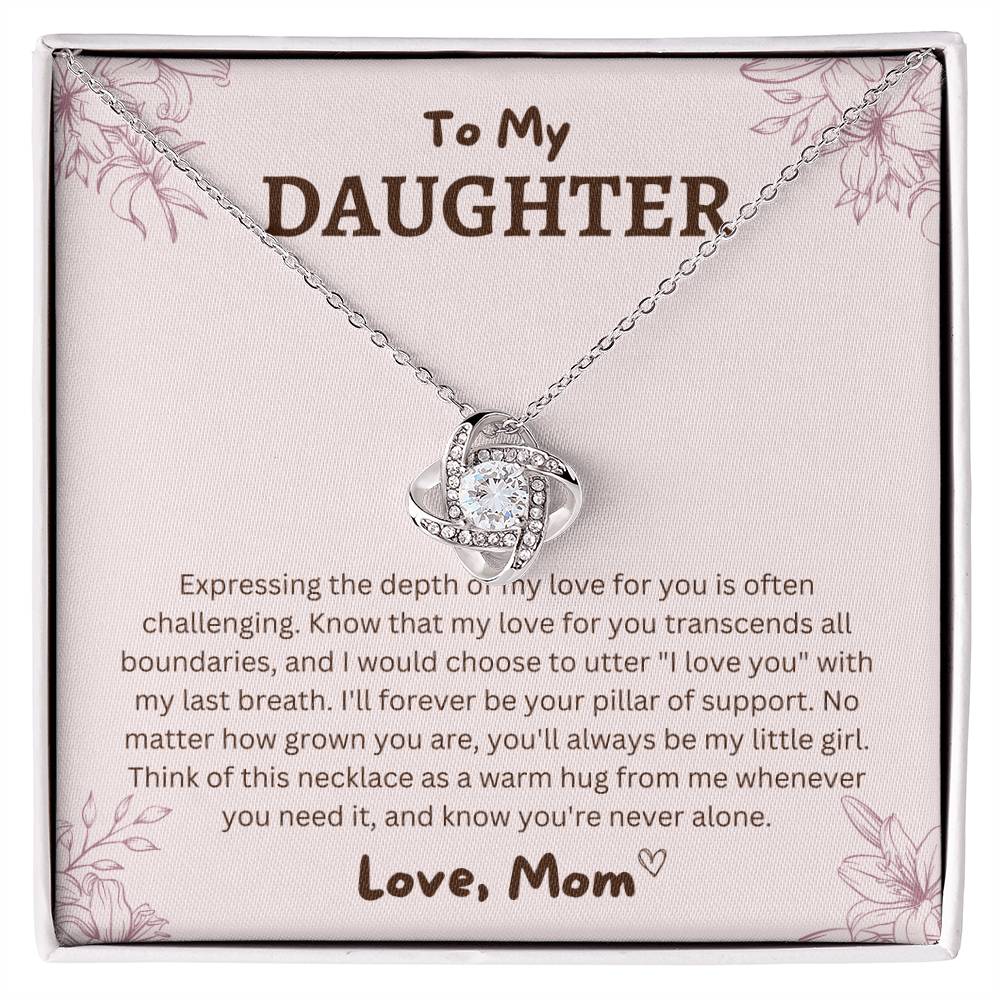 Gift For Daughter From Mom "Know You're Never Alone" Necklace