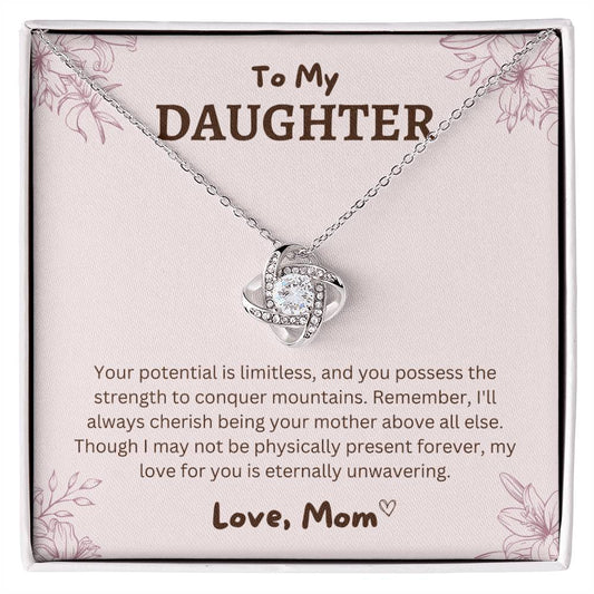 Gift For Daughter From Mom "Your Potential Is Limitless" Necklace