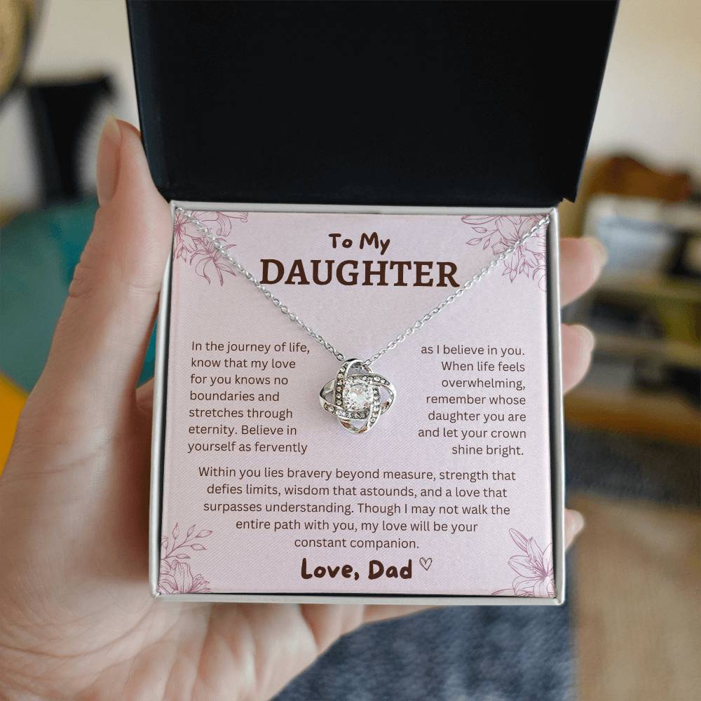 Gift For Daughter From Dad "In The Journey Of Life" Necklace