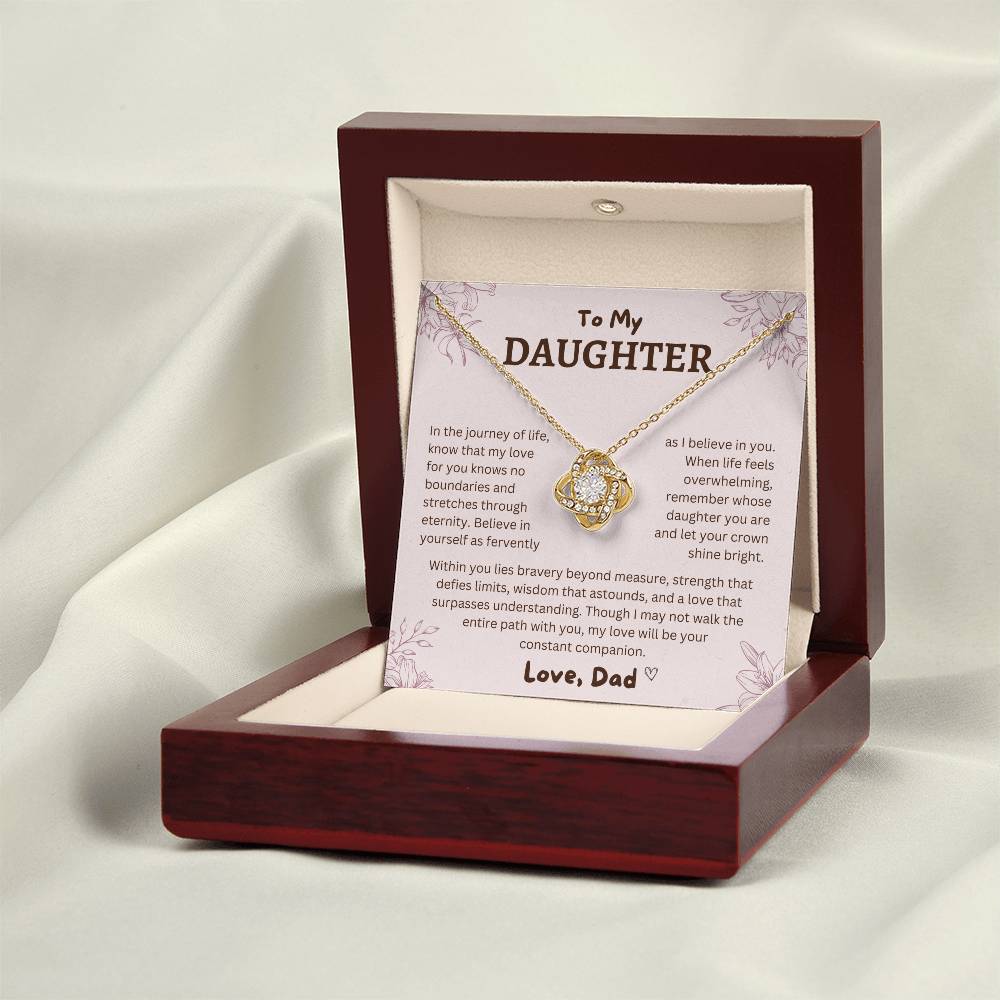 Gift For Daughter From Dad "In The Journey Of Life" Necklace