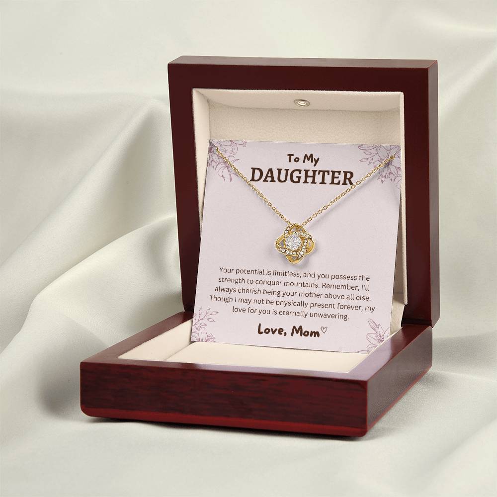 Gift For Daughter From Mom "Your Potential Is Limitless" Necklace