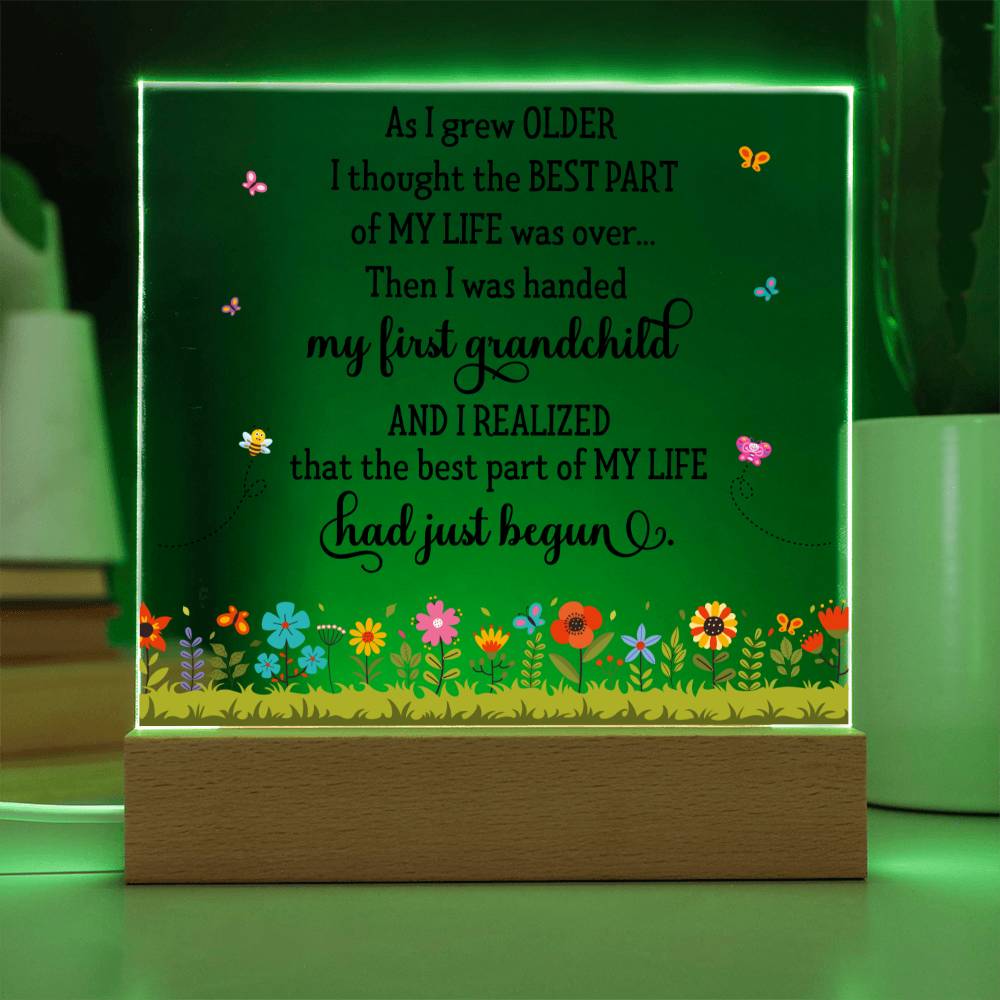 Beautiful Gift For Grandma "The Best Part Of My Life" Acrylic Plaque: An Unforgettable and Exclusive Keepsake