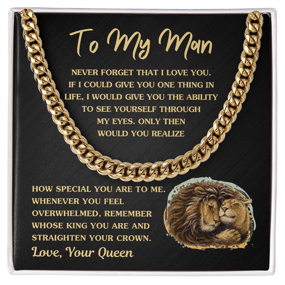 To My Man "How Special You Are To Me" Necklace