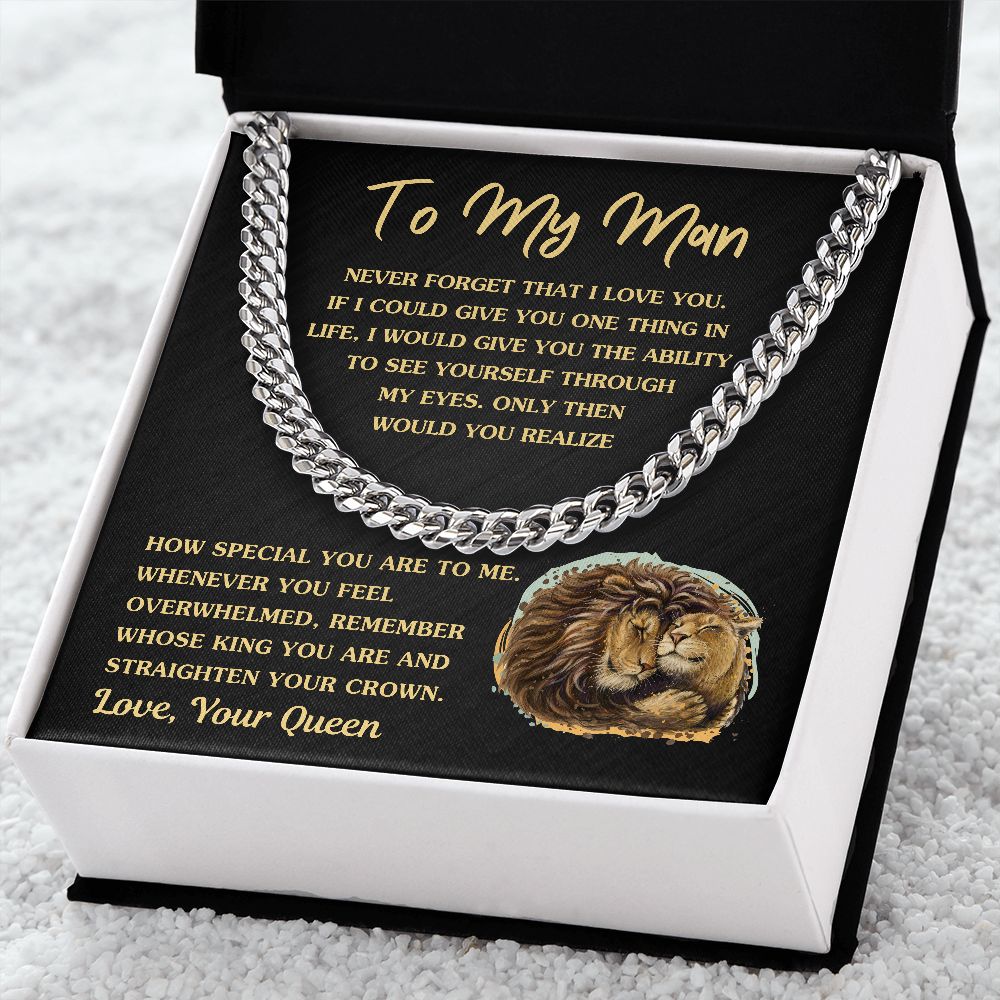 To My Man "How Special You Are To Me" Necklace