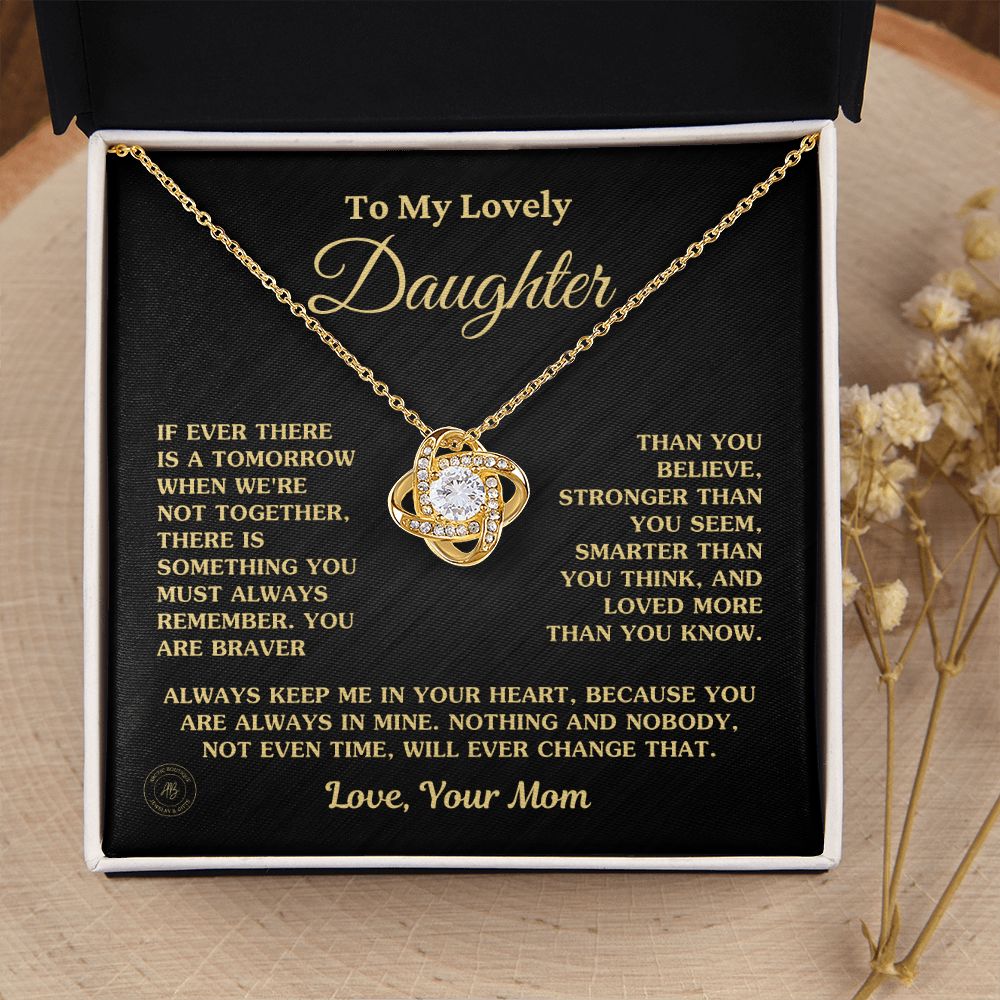 Gift For Daughter "Always Keep Me In Your Heart Love Mom" Necklace