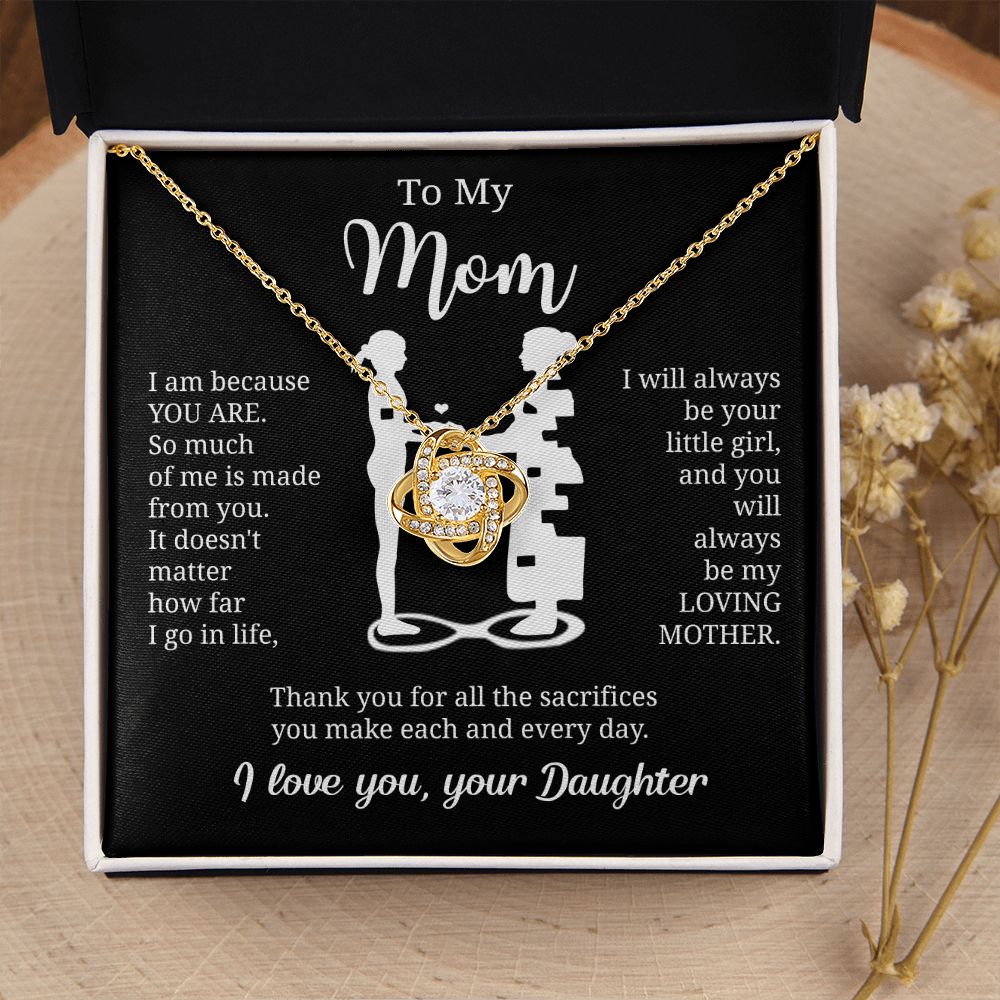 Gift For Mom From Daughter "I Am Because You Are" Necklace