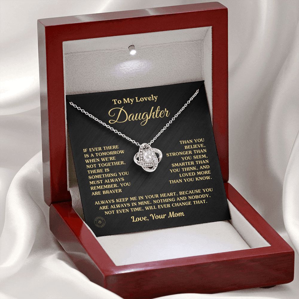 Gift For Daughter "Always Keep Me In Your Heart Love Mom" Necklace