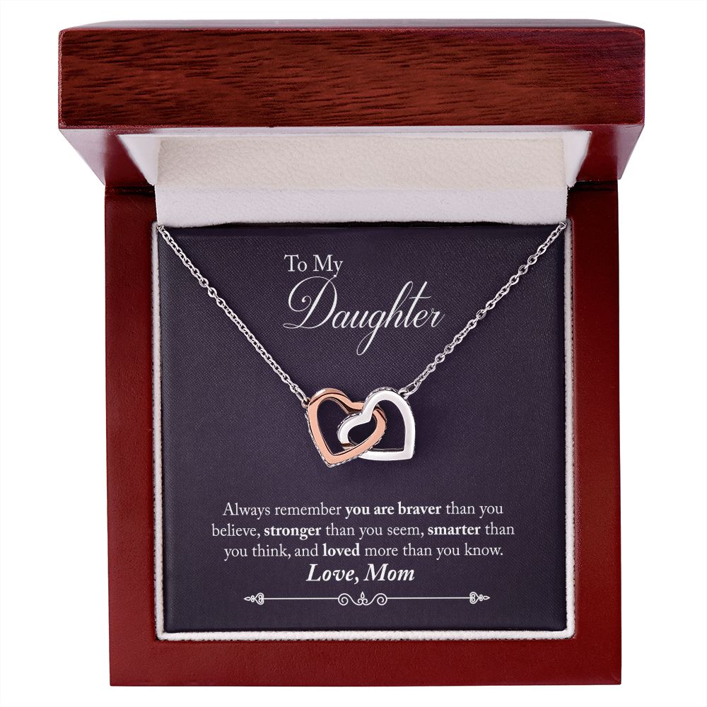 Gift for Daughter "Loved More Than You Know" Love Mom Necklace