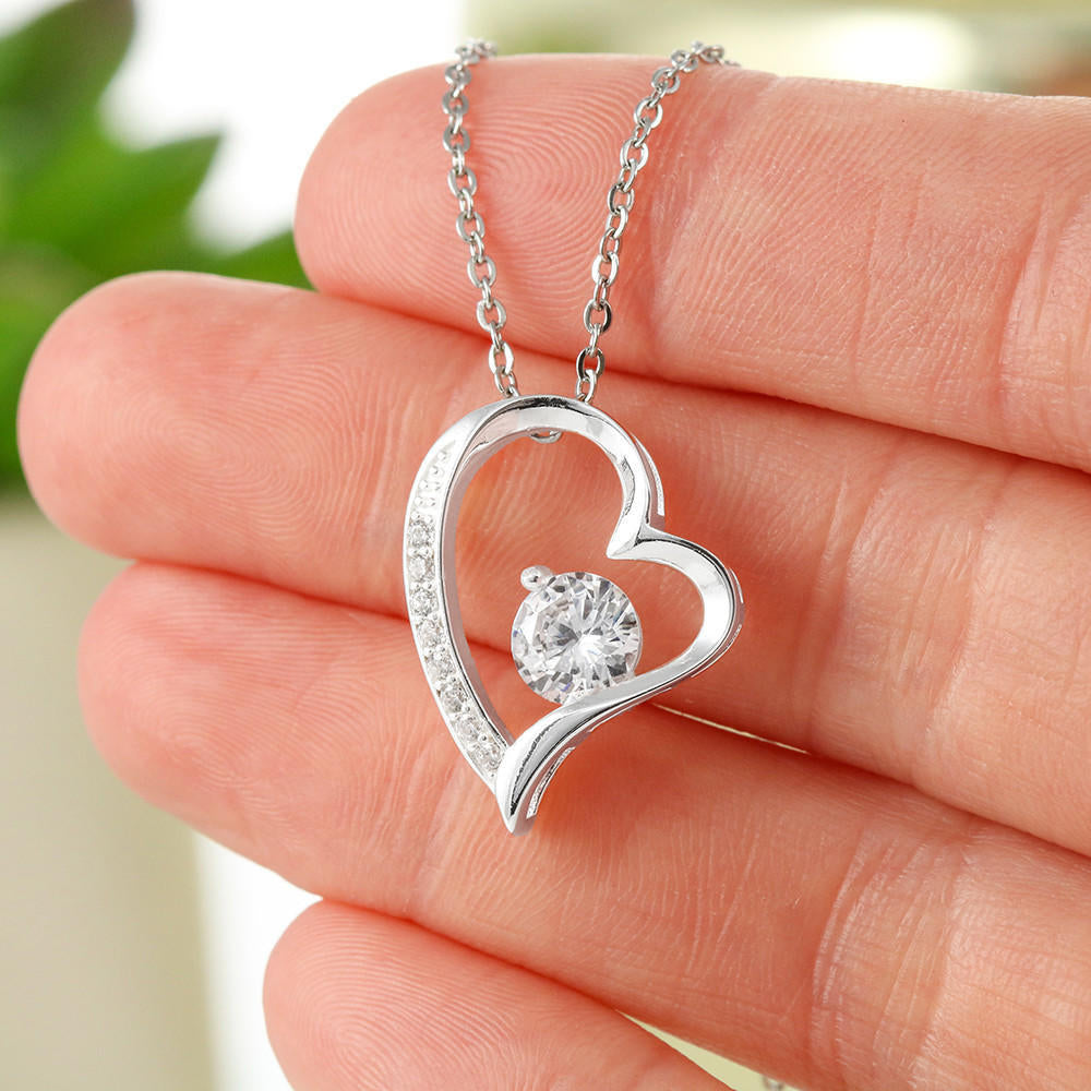 "To My Gorgeous Wife - If I Had To Choose Between Loving You and Breathing" - Heart Necklace