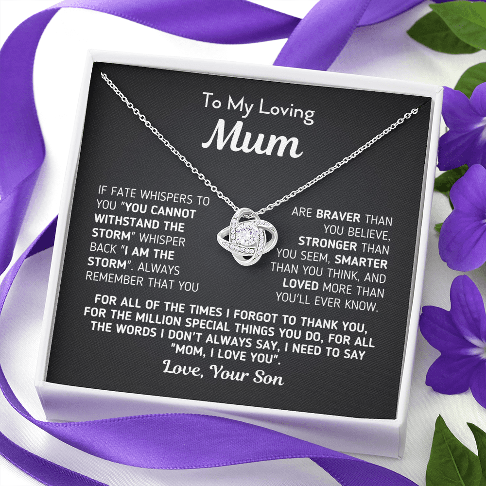 Gift for Mum From Son "I Am The Storm" Necklace