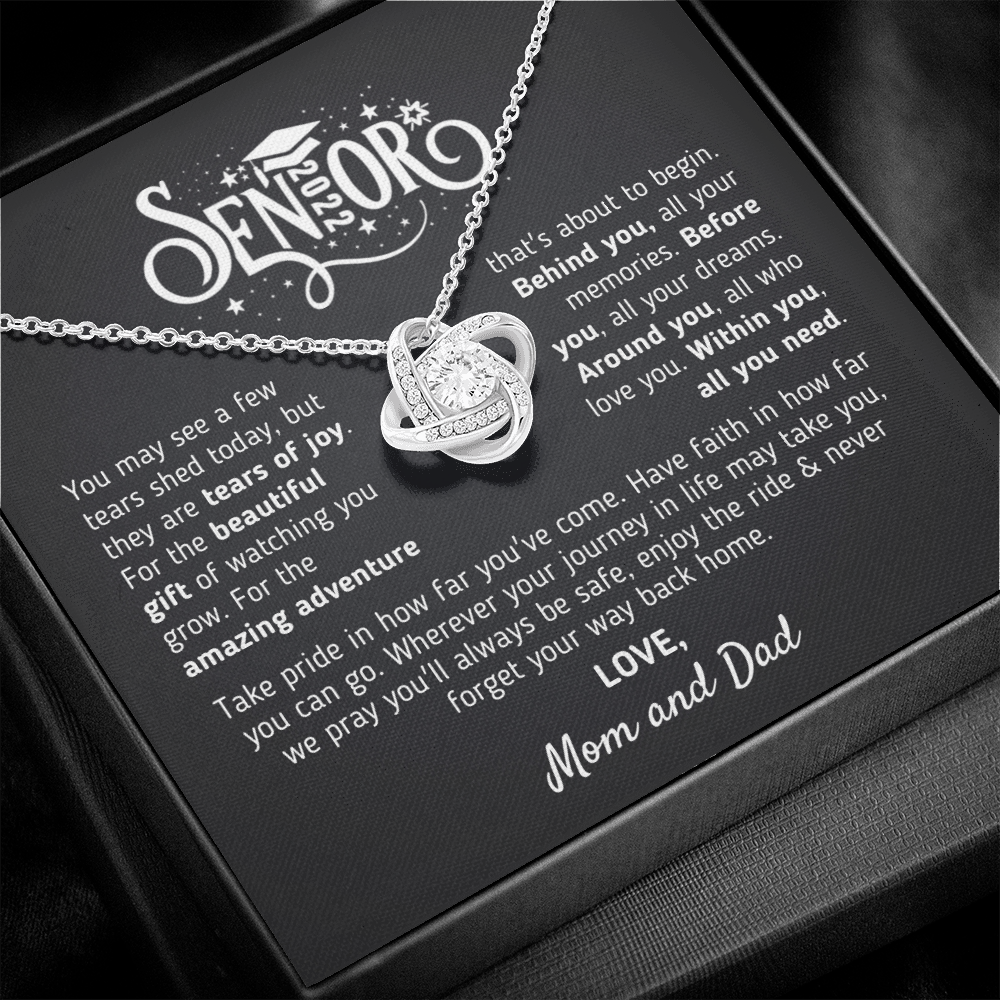 Graduation Gift for Senior 2022 "Tears Of Joy" Love Mom and Dad Necklace