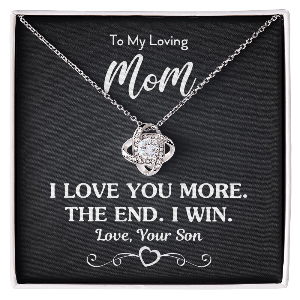 Gift For Mom From Son "I Love You More" Necklace