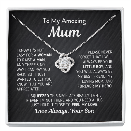 Gift for Amazing Mum Forever My Hero Necklace