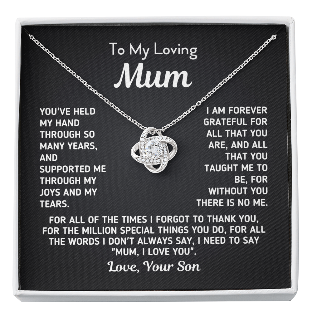 Gift for Mum From Son - "Without You There Is No Me" Necklace