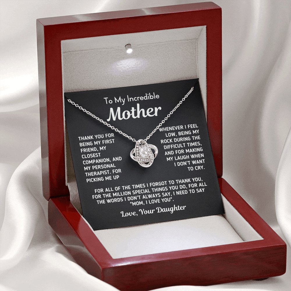 Gift for Mom "The Million Special Things" From Daughter Necklace