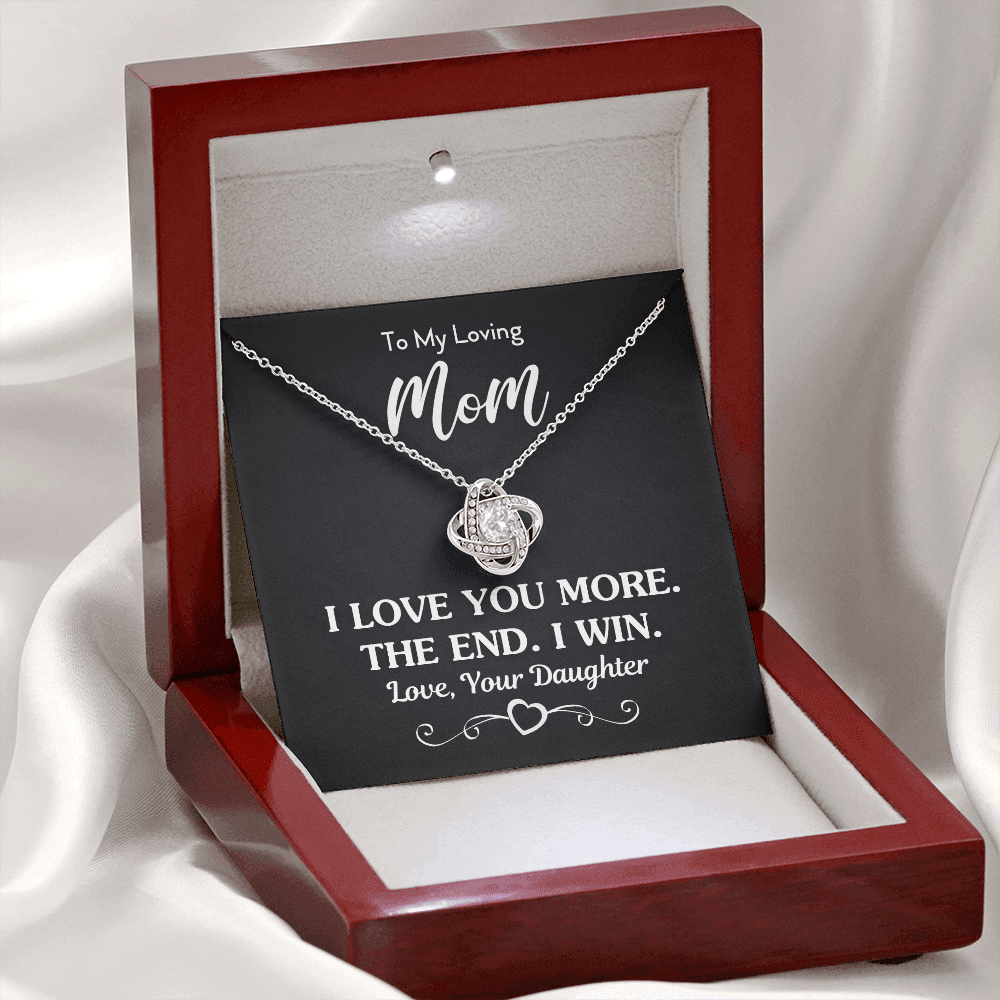Gift For Mom From Daughter "I Love You More" Necklace