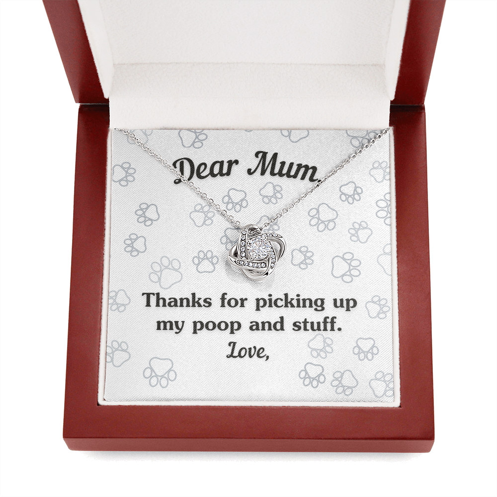 Funny Dog or Cat Mum Necklace and Message Card