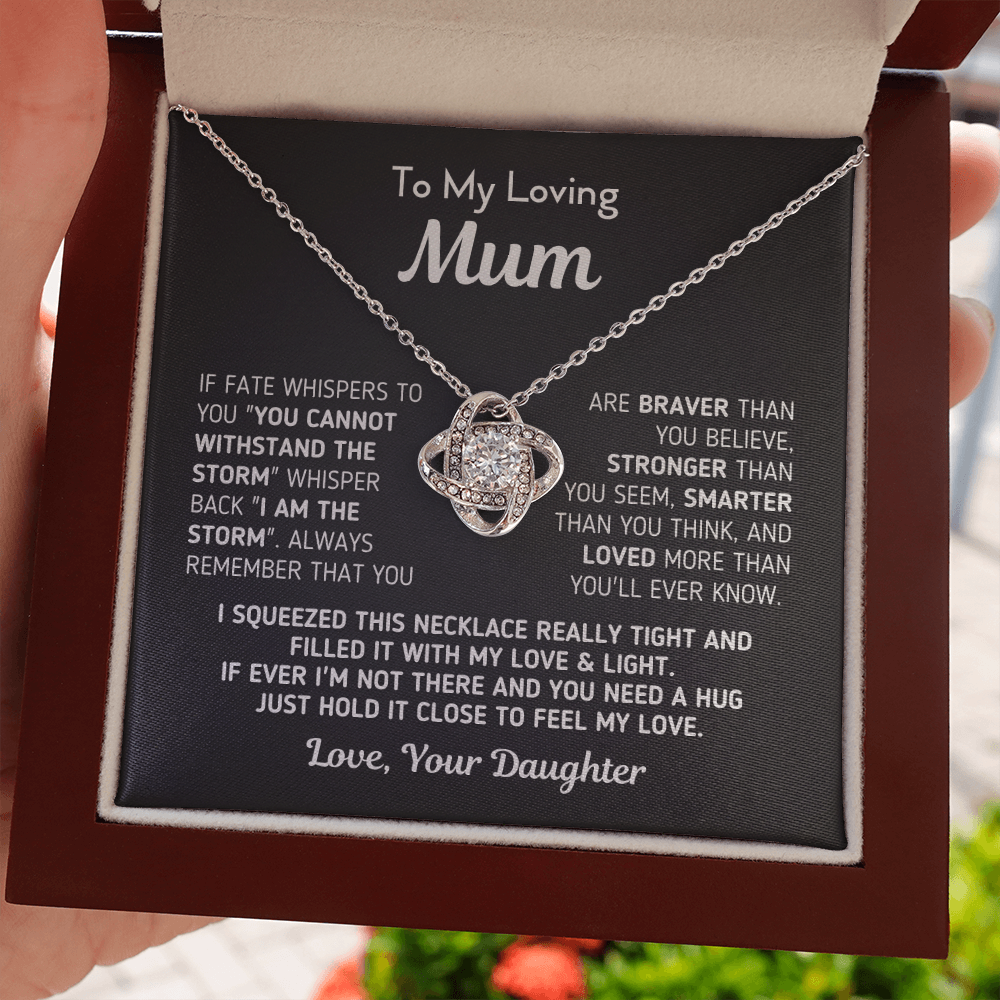 Gift for Mum Daughter "I Am The Storm" Necklace
