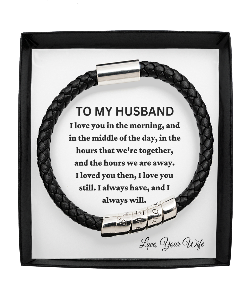 Gift For Husband - I Love You In The Morning Bracelet